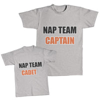 Daddy and Me Outfits Nap Team Captain Funny - Nap Team Cadet Funny Cotton