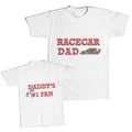 Daddy and Me Outfits Race Car Dad Sports - Daddy's Fan Racing Flag Cotton