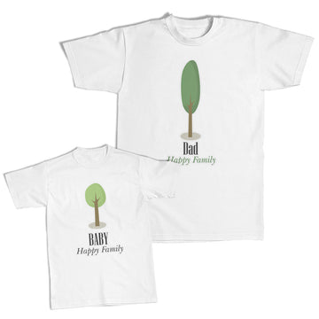 Daddy and Me Outfits Dad Happy Family - Baby Happy Family Tree Cotton