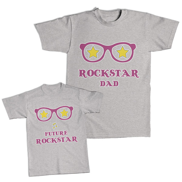 Daddy and Me Outfits Rock Star Dad Star - Future Rock Shades Star Music Cotton