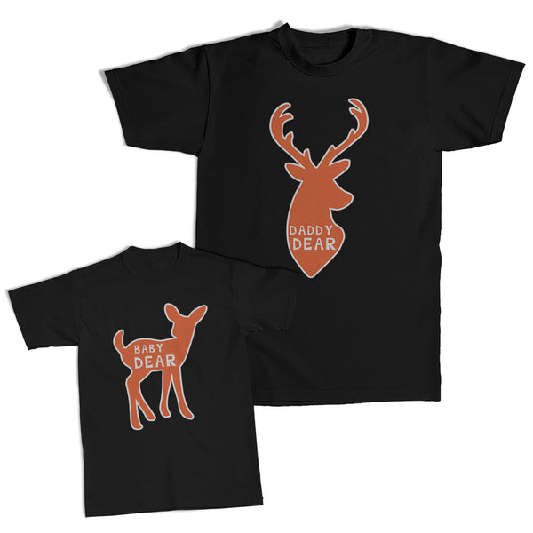 Daddy and Me Outfits Daddy Dear Reindeer Big - Baby Dear Small Baby Cotton