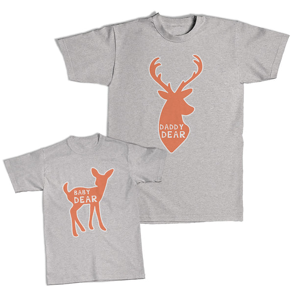 Daddy and Me Outfits Daddy Dear Reindeer Big - Baby Dear Small Baby Cotton