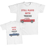 Daddy and Me Outfits Still Plays with Trucks Semi Truck - Plays with Cotton