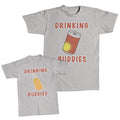 Daddy and Me Outfits Drinking Buddies Liquor Bottle - Milk Bottle Cotton