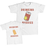 Daddy and Me Outfits Drinking Buddies Liquor Bottle - Milk Bottle Cotton