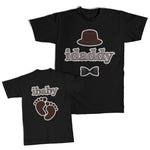 Daddy and Me Outfits I Daddy Hat Bow - I Baby Baby Foot Cotton