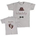 Daddy and Me Outfits I Daddy Hat Bow - I Baby Baby Foot Cotton