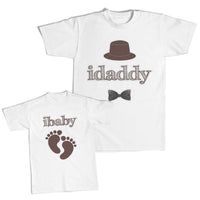 Daddy and Me Outfits I Daddy Hat Bow - I Baby Baby Foot Cotton