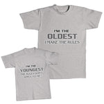 Daddy and Me Outfits I Am Oldest Make Rules - Youngest Do Not Apply Me Cotton