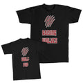 Daddy and Me Outfits Love Son Hands Intimacy - Raising Wolves Scratches Cotton