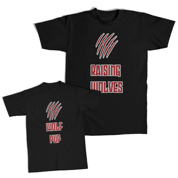 Daddy and Me Outfits Love Son Hands Intimacy - Raising Wolves Scratches Cotton