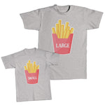 Daddy and Me Outfits Fun Day Football Sports French Fries Snacks Large Cotton