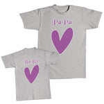 Daddy and Me Outfits Our First Fathers Day Beard - Love Papa Heart Cotton