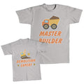 Daddy and Me Outfits Milk Naps Rock Roll Hands - Master Builder Trolley Cotton