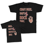 Daddy and Me Outfits Play Tennis Daddy Player Craft Beer Naps Rock Roll Cotton