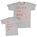 Daddy and Me Outfits Play Tennis Daddy Player Craft Beer Naps Rock Roll Cotton