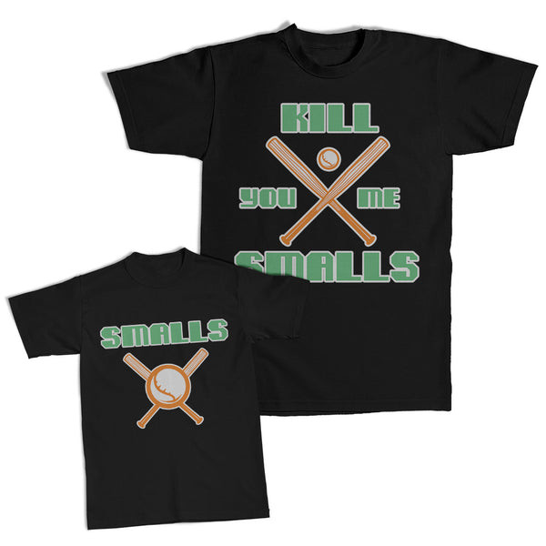 Daddy and Me Outfits Smalls Crown Children - Kill You Me Baseball Cotton