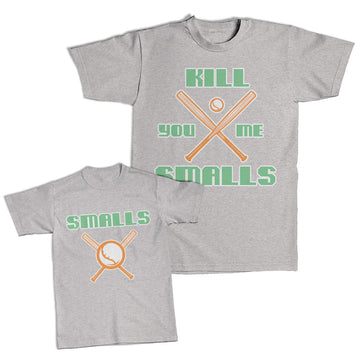 Daddy and Me Outfits Smalls Crown Children - Kill You Me Baseball Cotton