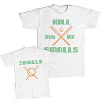 Daddy and Me Outfits Smalls Crown Children - Kill You Me Baseball Cotton