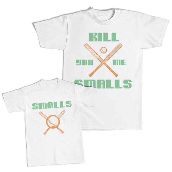 Daddy and Me Outfits Smalls Crown Children - Kill You Me Baseball Cotton