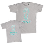 Daddy and Me Outfits Father Son Playing - Liquor Glass Pint Drinking Cotton