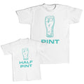 Daddy and Me Outfits Father Son Playing - Liquor Glass Pint Drinking Cotton