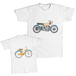 Daddy and Me Outfits Mister Nut Bolt Spanner Bicycle Motorbike Vehicle Cotton