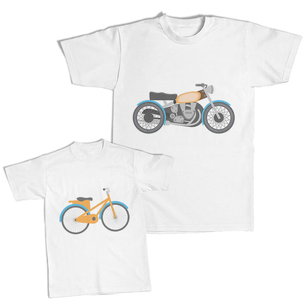 Daddy and Me Outfits Mister Nut Bolt Spanner Bicycle Motorbike Vehicle Cotton