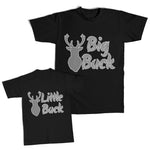 Daddy and Me Outfits Big Buck Reindeer - Little Buck Reindeer Cotton