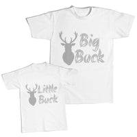 Daddy and Me Outfits Big Buck Reindeer - Little Buck Reindeer Cotton