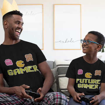 Daddy and Me Outfits Gamer Pixels Games - Future Gamer Pixels Cotton