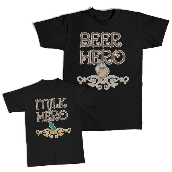 Beer Hero Beer Glass - Milk Hero Milk Bottle