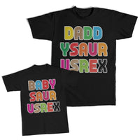 Daddy and Me Outfits Daddy Saur Usrex T Rex Dinosaur - Baby Saur Usrex Cotton