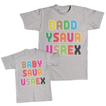 Daddy and Me Outfits Daddy Saur Usrex T Rex Dinosaur - Baby Saur Usrex Cotton