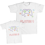 Daddy and Me Outfits I Love Milk Heart - Player 1 Videogames Gamer Cotton