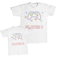 Daddy and Me Outfits I Love Milk Heart - Player 1 Videogames Gamer Cotton