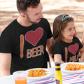 Daddy and Me Outfits Paste Option - I Love Beer Heart Cotton