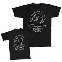 Daddy and Me Outfits Roar Son Lion Adorable Dinosaur - Rock Star Dad Cotton