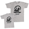 Daddy and Me Outfits Roar Son Lion Adorable Dinosaur - Rock Star Dad Cotton