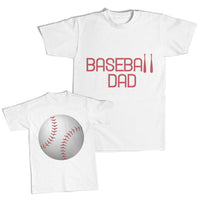 Daddy and Me Outfits My Heart Full Daughter - Baseball Dad Bat Sports Cotton