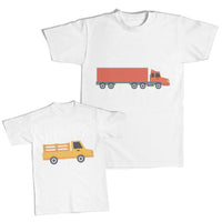 Daddy and Me Outfits Undercover Superhero Buddy Trucks Transportation Cotton