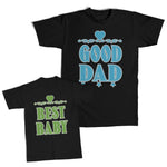 Daddy and Me Outfits Good Dad Heart Star - Best Baby Heart Cotton