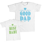 Daddy and Me Outfits Good Dad Heart Star - Best Baby Heart Cotton