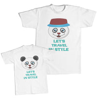 Daddy and Me Outfits Let Us Travel in Style Panda Laughing - Let Us Cotton