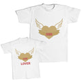 Daddy and Me Outfits Father Heart Wings - Father Lover Heart Wings Cotton