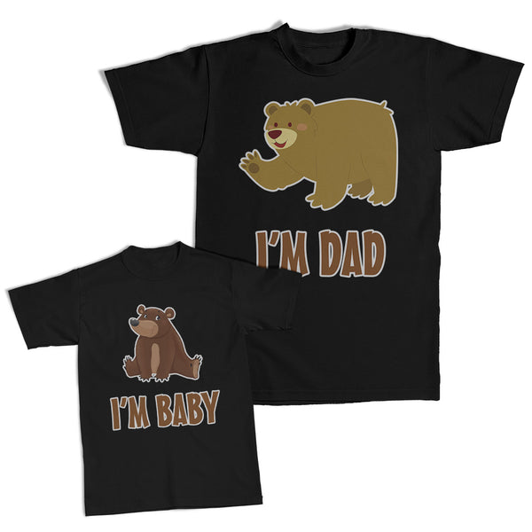 Daddy and Me Outfits I Am Dad Bear - I Am Baby Bear Cotton