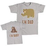 Daddy and Me Outfits I Am Dad Bear - I Am Baby Bear Cotton