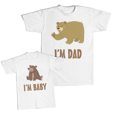Daddy and Me Outfits I Am Dad Bear - I Am Baby Bear Cotton