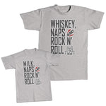 Daddy and Me Outfits Whiskey Naps and Rock and Roll - Milk Naps and Cotton