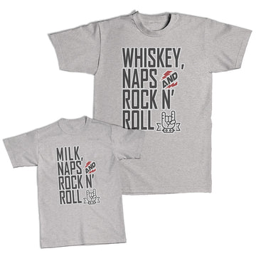 Daddy and Me Outfits Whiskey Naps and Rock and Roll - Milk Naps and Cotton